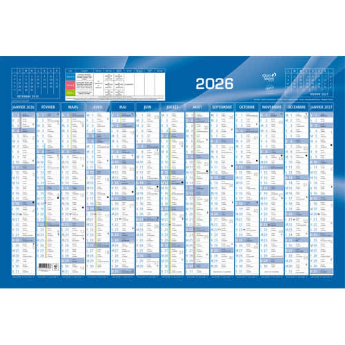 [351281] QUO CALENDRIER 12 MOIS 67X43 BL 238214Q