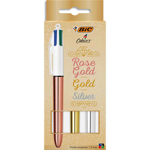 BIC B/3 BILLE 4 COUL SHINE ASS 946718       273C