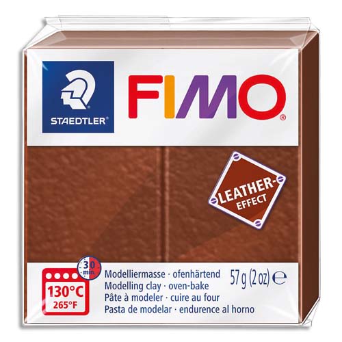 [449625] GCT FIMO EFFECT CUIR 57G MARRON 261886