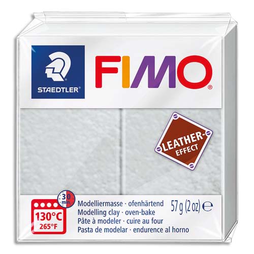 [449626] GCT FIMO EFFECT CUIR 57G GRIS PAL 261887