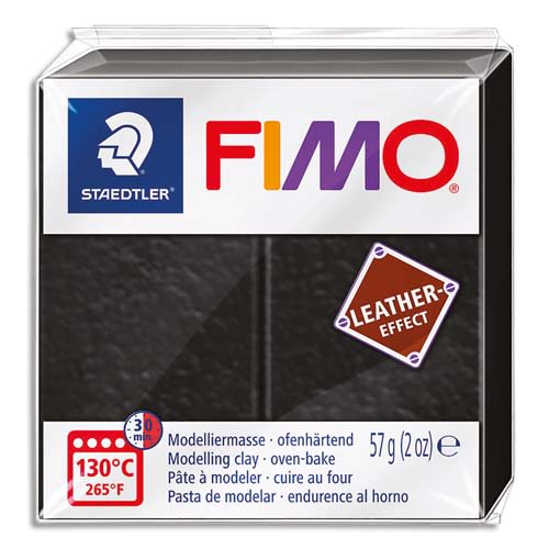 [449627] GCT FIMO EFFECT CUIR 57G NOIR 261888