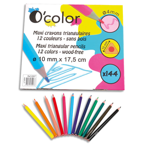 [451751] OCO P/144 CRAYON TRIANG MAX 4MM ASS 2007