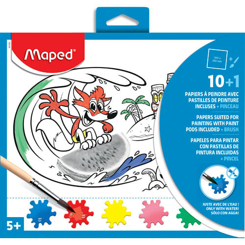 MAE PC/10 FEUILLE PAP PEINDRE ASS 831225