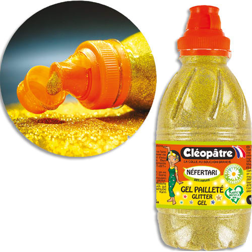 CLE GEL PAILLE OR FLACON 500ML GP500-872