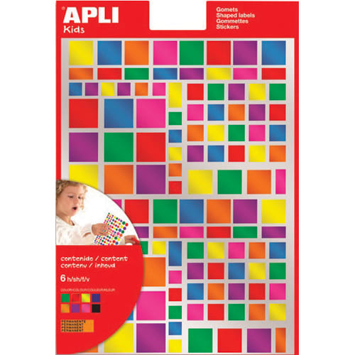 APLI P/6 FEUIL GOMMET CARRE METAL 13530       999W
