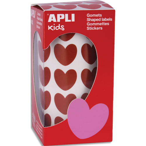 APLI RLX GOMMET CŒUR ROUGE 18MM 16731