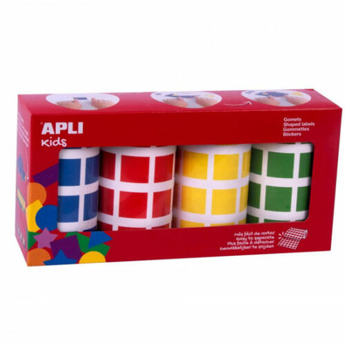 [462440] APLI B/4 RLX GOMMET CARRE 20MM ASS 18326       999W