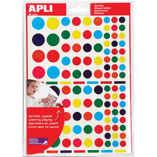 [462454] APLI P/20 FEUIL GOMMET RONDE ASS 101633