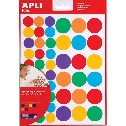 APLI P/20 FEUIL GOMMET RONDE ASS 102413