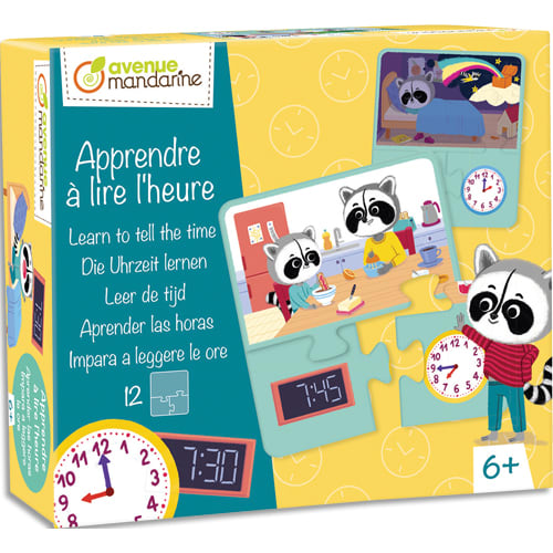 AVNM PUZZLE APPREND LIRE HEURE 3P JE531C
