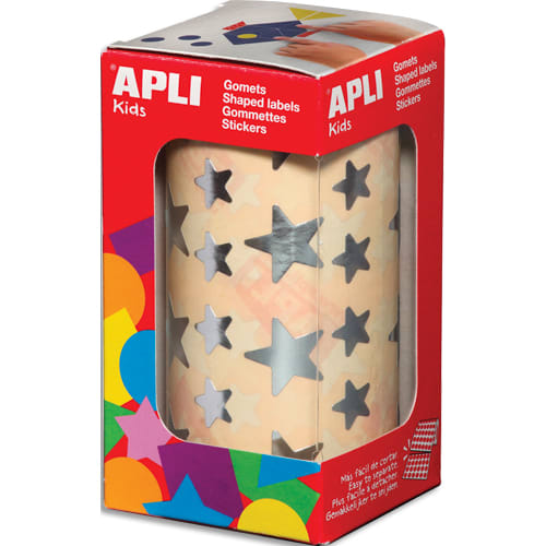 AGI ROULEAU GOMMETTE ETOILE ARGENT 11117