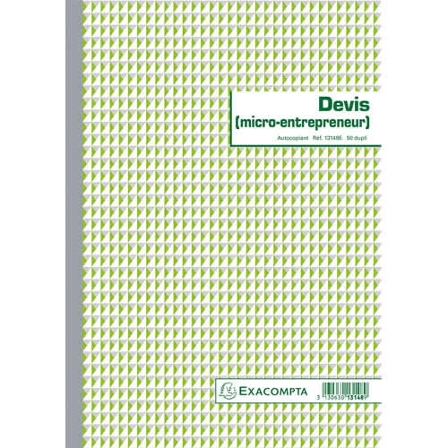 [383041] EXA CARNET DEVIS ENT A4 50F DUPLI 13148E       447C