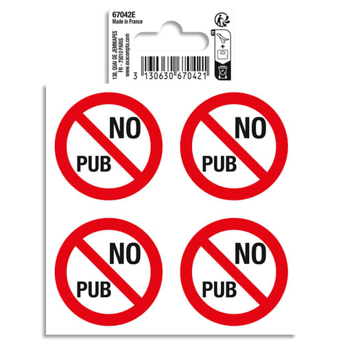 EXA PANN NO PUB PVC 10x10CM (x4) 67042E       999W