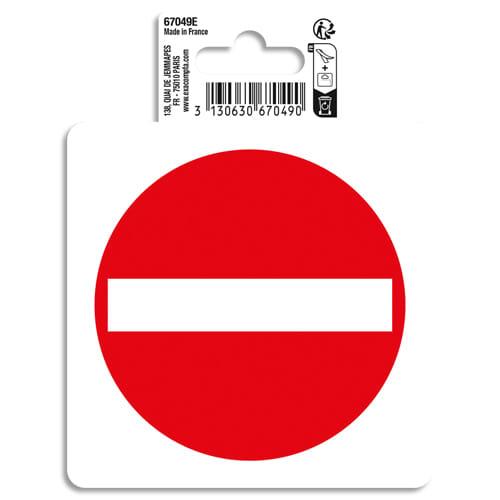 EXA PAN SENS INTERDIT PVC 10x10CM 67049E       999W