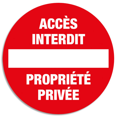 [466456] EXA PANN ACCES INTERDIT 30 CM 67100E       999W