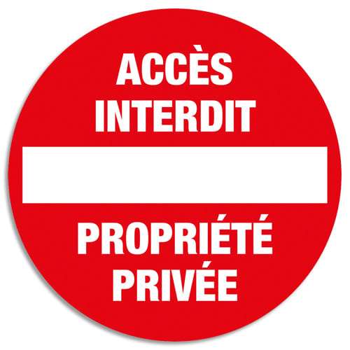 [466457] EXA PANN ACCES INTERDIT 20 CM 67101E       999W