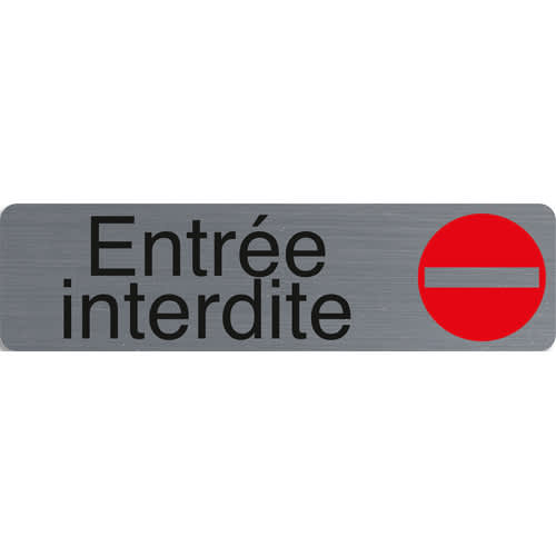 [466488] EXA PLAQ ADH ENTREE INTERDITE 67152E       524D