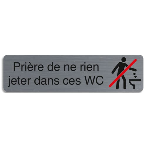 EXA PLAQ RIEN JETER DANS CES WC 67161E       999W