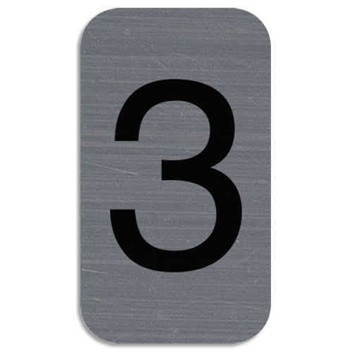 [466527] EXA PLAQ ADH CHIFFRE 3 67183E       999W