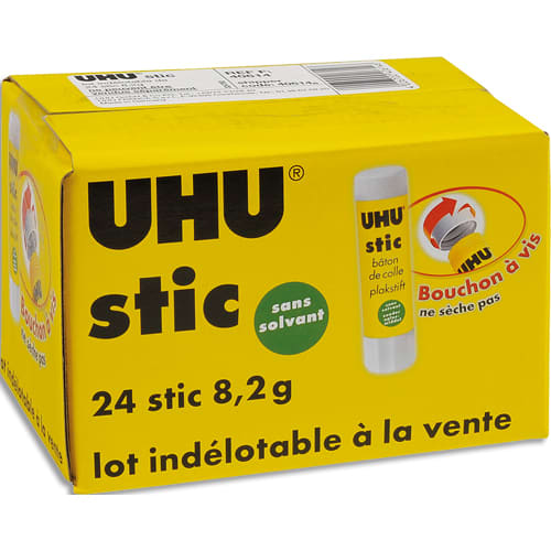 [466694] UHU B/24 STIC DE COLLE 8.2G FERME 40614