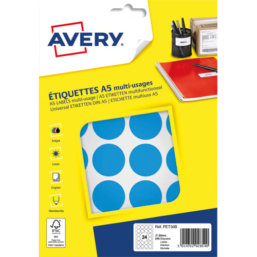 [466790] AVE S/240 PASTILLES D30MM BLEU PET30B       445A