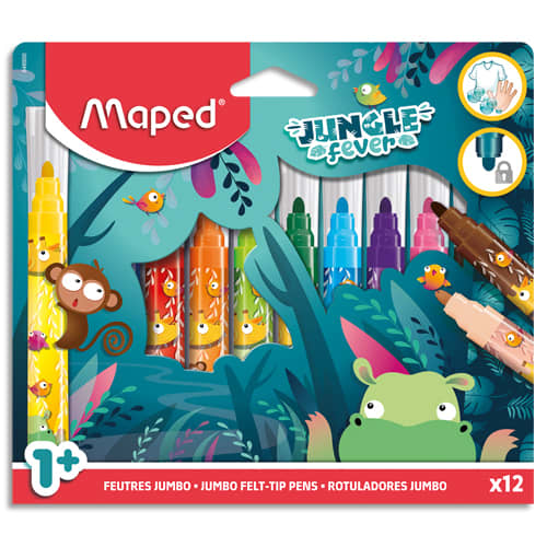 [467009] MAE 12 FEUTRES JUMBO JUNGLE FEVER 846900