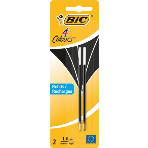 BIC BL/2 RECH STYLO 4 COUL 1MM N 931779