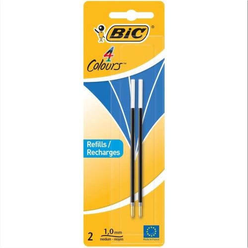 [467347] BIC BL/2 RECH STYLO 4 COUL 1MM B 931778