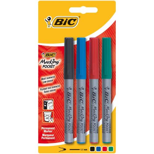 BIC BL/4 MARQ MARK FINE 1445 ASS 8755911       309C