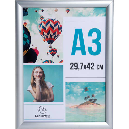 [468617] EXA CADRE MURAL A3 ALUMINIUM 8394358D       418G