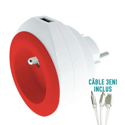 [468985] WTC PRISE+USB BEWATT RGE CH220USBROUB       999W