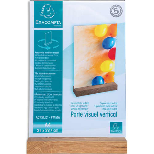 [469037] EXA PTE VISUEL A4 PORT SOCLE BOIS 84258D       441A