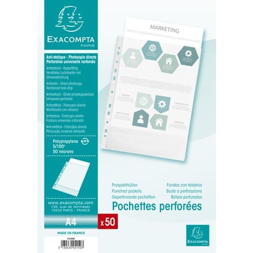 [469222] EXA S/50 POCH PERF 5/100 PP GRAINE 5150E       195D