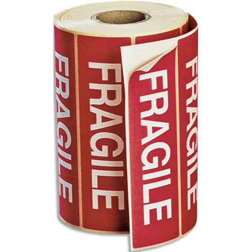 EMB ROULEAU 1000 ETIQF RAGILE ROUGE ETFR       181B
